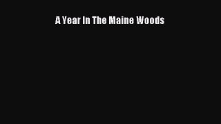 Download A Year In The Maine Woods Ebook Free