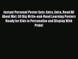 Read Instant Personal Poster Sets: Extra Extra Read All About Me!: 30 Big Write-and-Read Learning