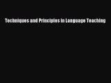 Read Techniques and Principles in Language Teaching Ebook Free