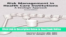 Read Risk Management In Health Care Institutions: A Strategic Approach  Ebook Free