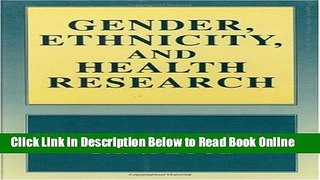 Read Gender, Ethnicity, and Health Research  Ebook Free