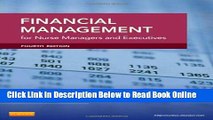 Read Financial Management for Nurse Managers and Executives, 4e (Finkler, Financial Management for