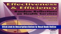 Download Effectiveness   Efficiency: Random Reflections on Health Services  Ebook Online