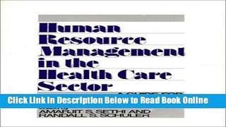 Download Human Resource Management in the Health Care Sector: A Guide for Administrators and