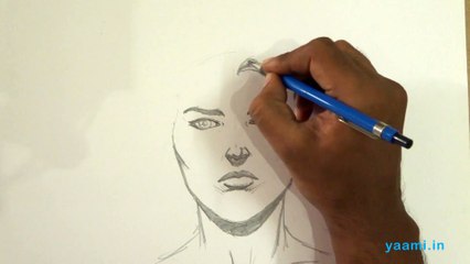 how to draw female face