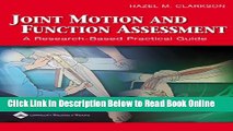 Read Joint Motion and Function Assessment: A Research-Based Practical Guide (Imaging Companion