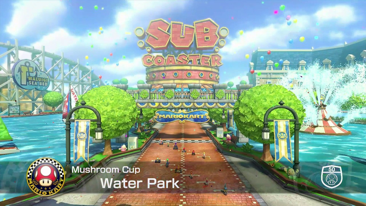 [1] Mario Kart 8  Wii U HD Walkthrough - 50cc Mushroom Cup (No Commentary)