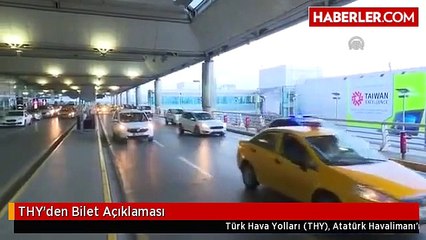 THY'den Bilet Açıklaması