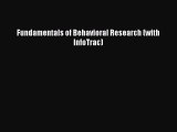 Read Book Fundamentals of Behavioral Research (with InfoTrac) E-Book Free