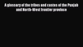 Read Books A glossary of the tribes and castes of the Punjab and North-West frontier province