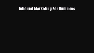 Read Inbound Marketing For Dummies Ebook Free