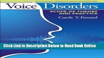 Read Voice Disorders: Scope of Theory and Practice (The Allyn   Bacon Communication Sciences and