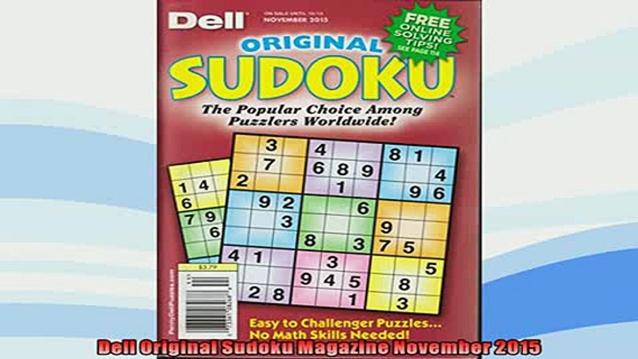 FREE DOWNLOAD  Dell Original Sudoku Magazine November 2015  DOWNLOAD ONLINE
