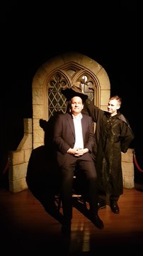 Philippe Close, échevin du tourisme à la Ville de Bruxelles, à l'inauguration de l'exposition Harry Potter !