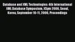 Read Database and XML Technologies: 4th International XML Database Symposium XSym 2006 Seoul