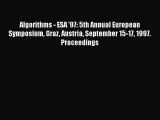 Read Algorithms - ESA '97: 5th Annual European Symposium Graz Austria September 15-17 1997.