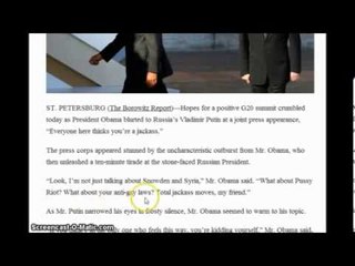 ▶  OBAMA 10 MINUTE RANT CALLS PUTIN A JACKASS AND