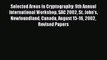Read Selected Areas in Cryptography: 9th Annual International Workshop SAC 2002 St. John's
