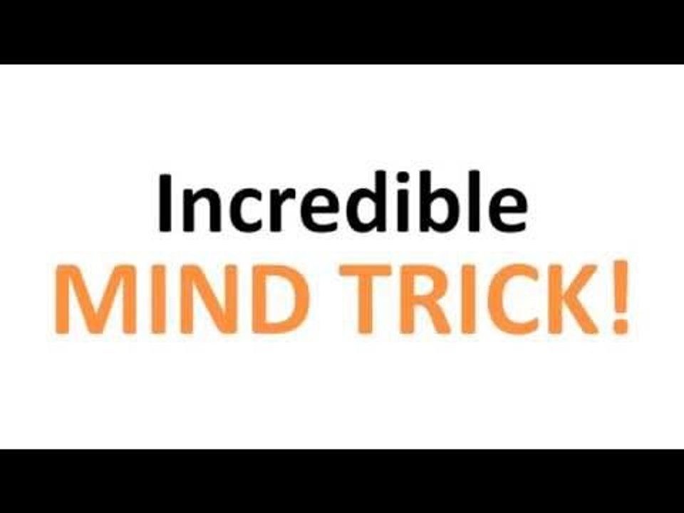 Amazing Mind Trick And Write Your Answer Below!...