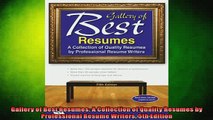 READ book  Gallery of Best Resumes A Collection of Quality Resumes by Professional Resume Writers Full Free