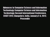 Read Advances in Computer Science and Information Technology. Computer Science and Information