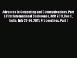 Read Advances in Computing and Communications Part I: First International Conference ACC 2011