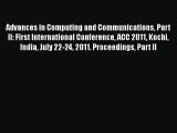 Read Advances in Computing and Communications Part II: First International Conference ACC 2011