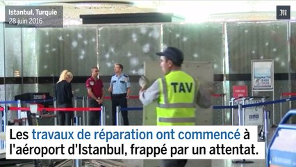 Descargar video: Les dégâts dans l'aéroport d'Istanbul après l'attentat