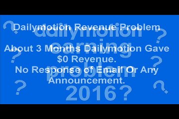 Earning (Revenue) Problem of Dailymotion 2016