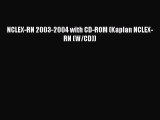 Download NCLEX-RN 2003-2004 with CD-ROM (Kaplan NCLEX-RN (W/CD)) E-Book Free