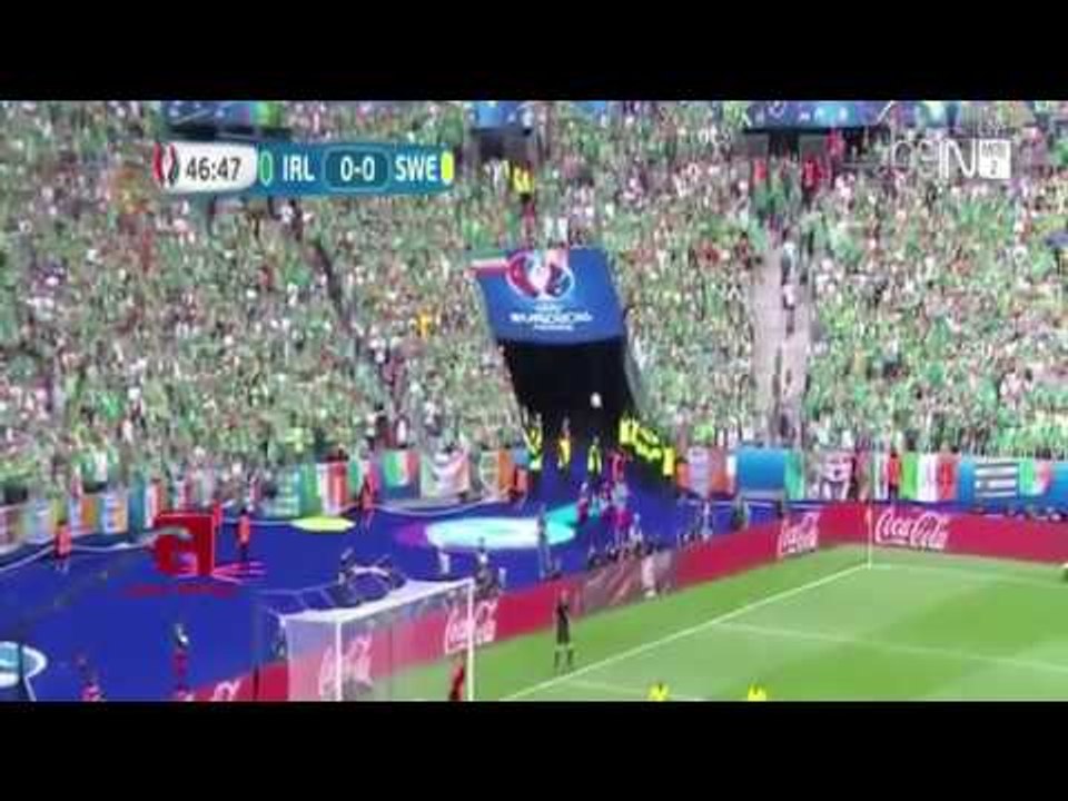 هدف ايرلندا الاول تعليق حفيظ الدراجي ايرلندا 1-0 السويد