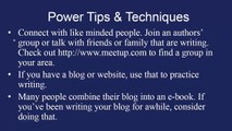 23 Power Tips and Techniques for Writers
