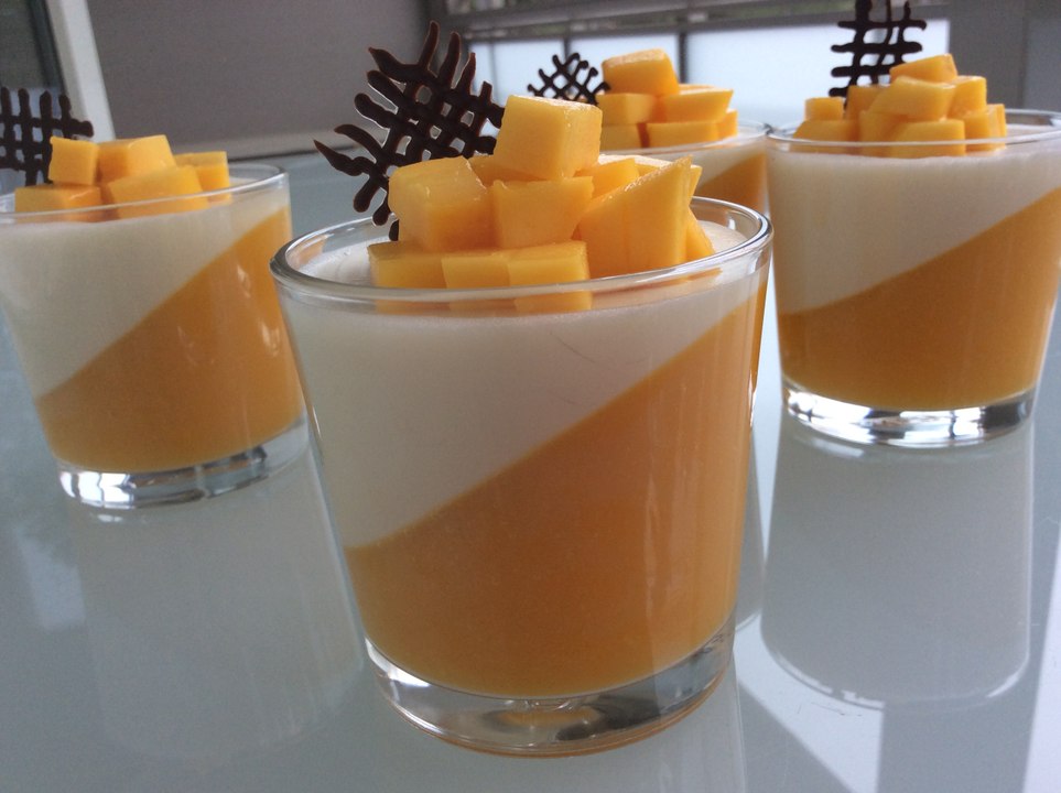 mango panna cotta