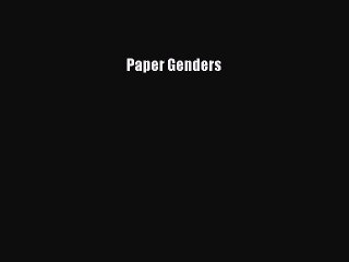 Read Paper Genders Ebook Free