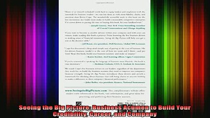 DOWNLOAD FREE Ebooks  Seeing the Big Picture Business Acumen to Build Your Credibility Career and Company Full Ebook Online Free