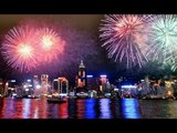 Hong Kong Midnight Fireworks New Years Eve Fireworks 2015 Happy New Year 2015