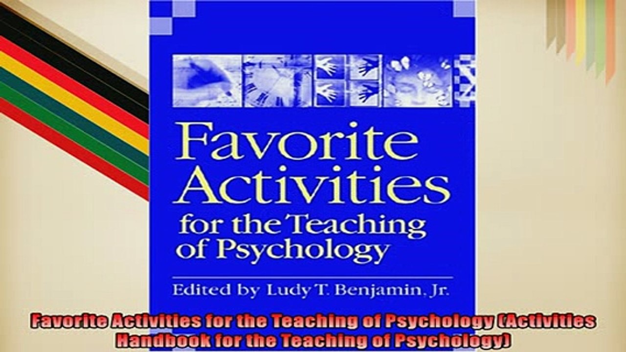 Free PDF Downlaod  Favorite Activities for the Teaching of Psychology Activities Handbook for the Teaching  FREE BOOOK ONLINE