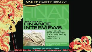 READ book  Vault Guide to Finance Interviews 7th Edition Full Free