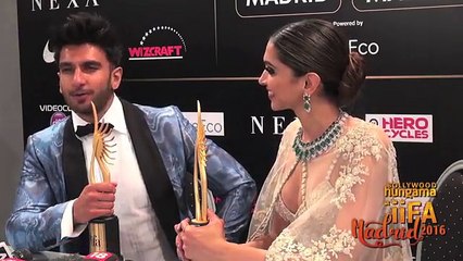 Ranveer Singh and Deepika padukone together on iifa Awards 2016