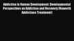 Read Addiction in Human Development: Developmental Perspectives on Addiction and Recovery (Haworth