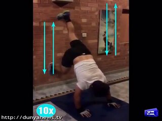 Glimpse of Ahmed Shehzad doing amazing Exercise