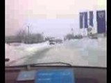 Road CLosed in Romania because of snow