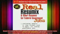 READ book  Real Resumix  Other Resumes for Federal Government Jobs Introducing Preps New Full EBook