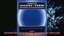 Free PDF Downlaod  Intensive Short Term Dynamic Psychotherapy Theory and Technique Synopsis  DOWNLOAD ONLINE