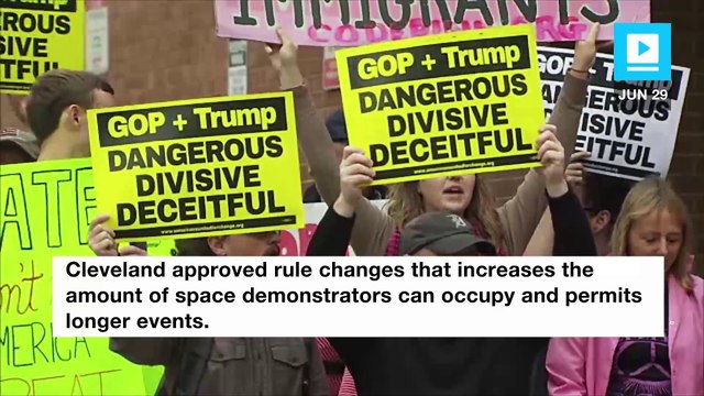 Cleveland relaxes rules on protests near Republican convention