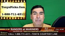 Texas Rangers vs. Seattle Mariners Pick Prediction MLB Baseball Odds Preview 6-11-2016.