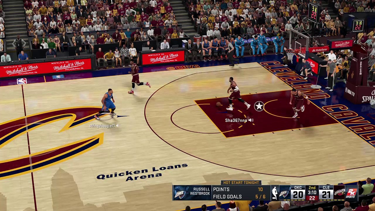 NBA 2K16 online game okc vs cle