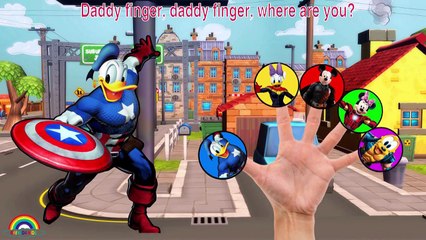 Mickey Mouse Marvel Super Heroes Hulk Iron Man Captain America Finger Family Nursery Lyrics
