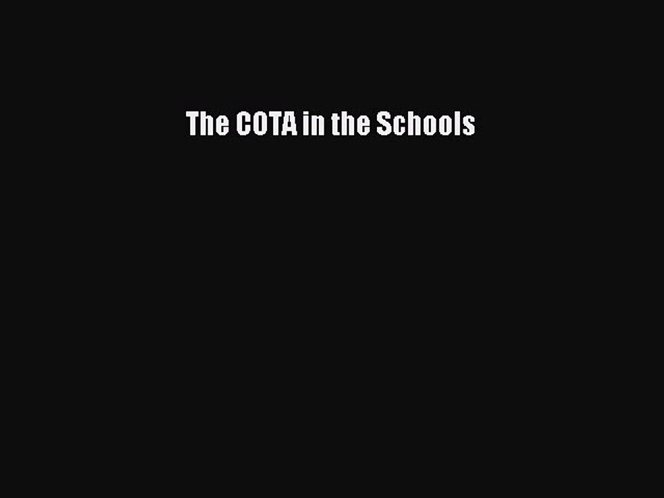 Read The COTA in the Schools PDF Online