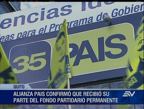 Alianza PAIS confirma que ya recibió recursos del Fondo Partidario